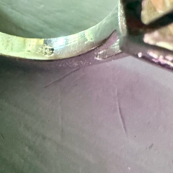 925 Sterling Silver Champagne Ring Size 7 - Picture 3 of 12